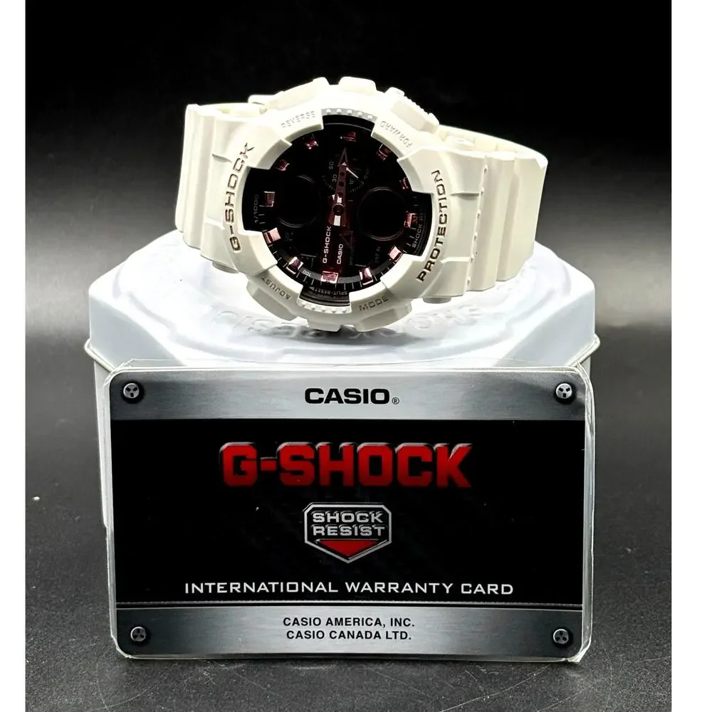 Casio G-Shock GMA-S140M-7A White Rose Gold Analog Digital Women's Watch NIB